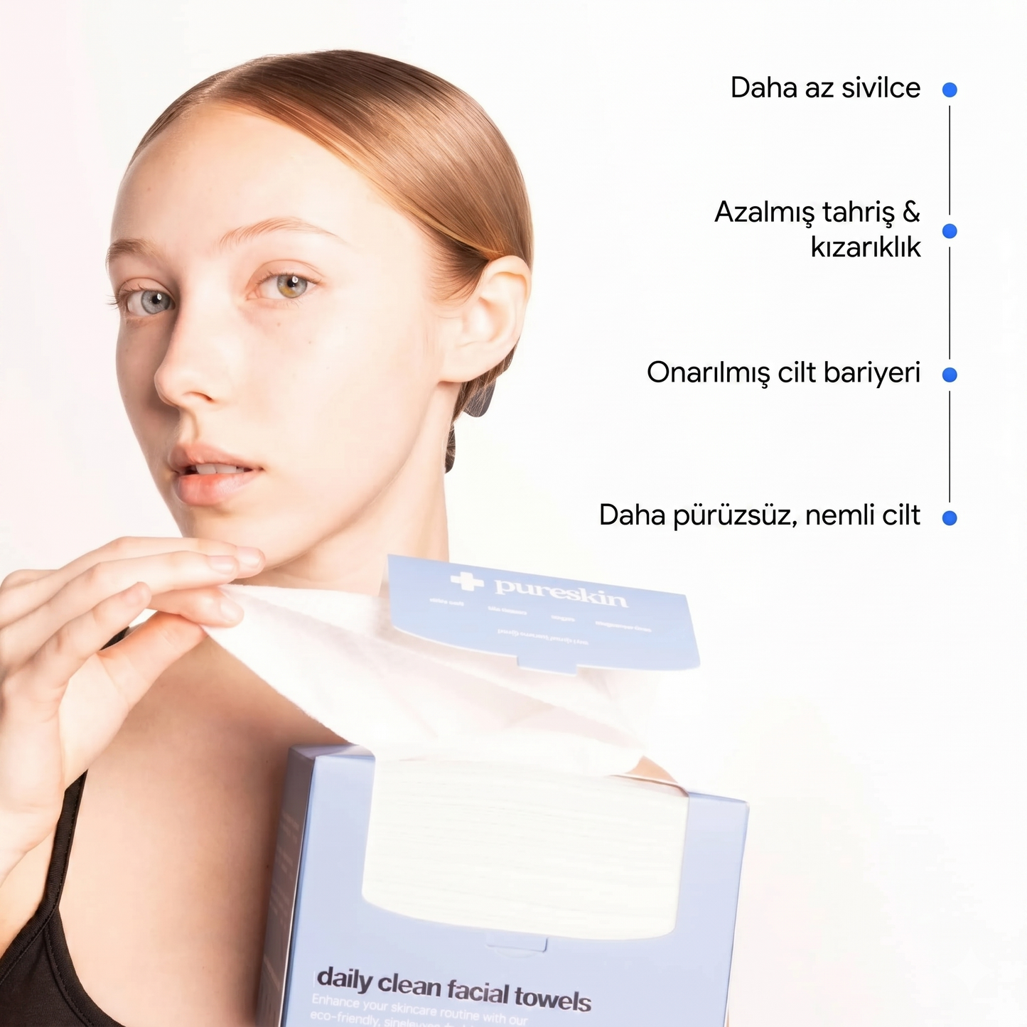 Pure Skin Günlük Yüz Temizleme Havlusu